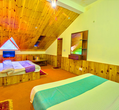 Hotel Rajhans Manali and hotel booking Room